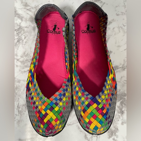 Corkys Shoes Corkys Featherlite Bright Multi Sidewalk Elastic